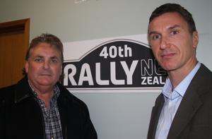 Peter (PJ) Johnston, chairman of Rally New Zealand with the organisation's new general manager Nick Carter